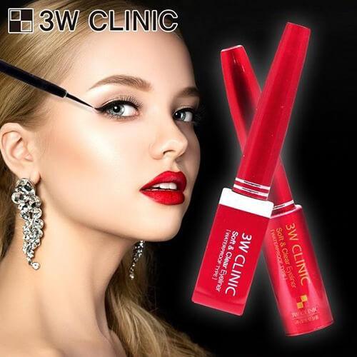 3w clinic soft and clear eyeliner application